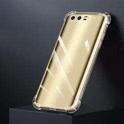 Transparent Soft Silicone Phone Case with Airbag Cushion and Lens Protection - Durable and Original Design for Honor 9C (Clear)