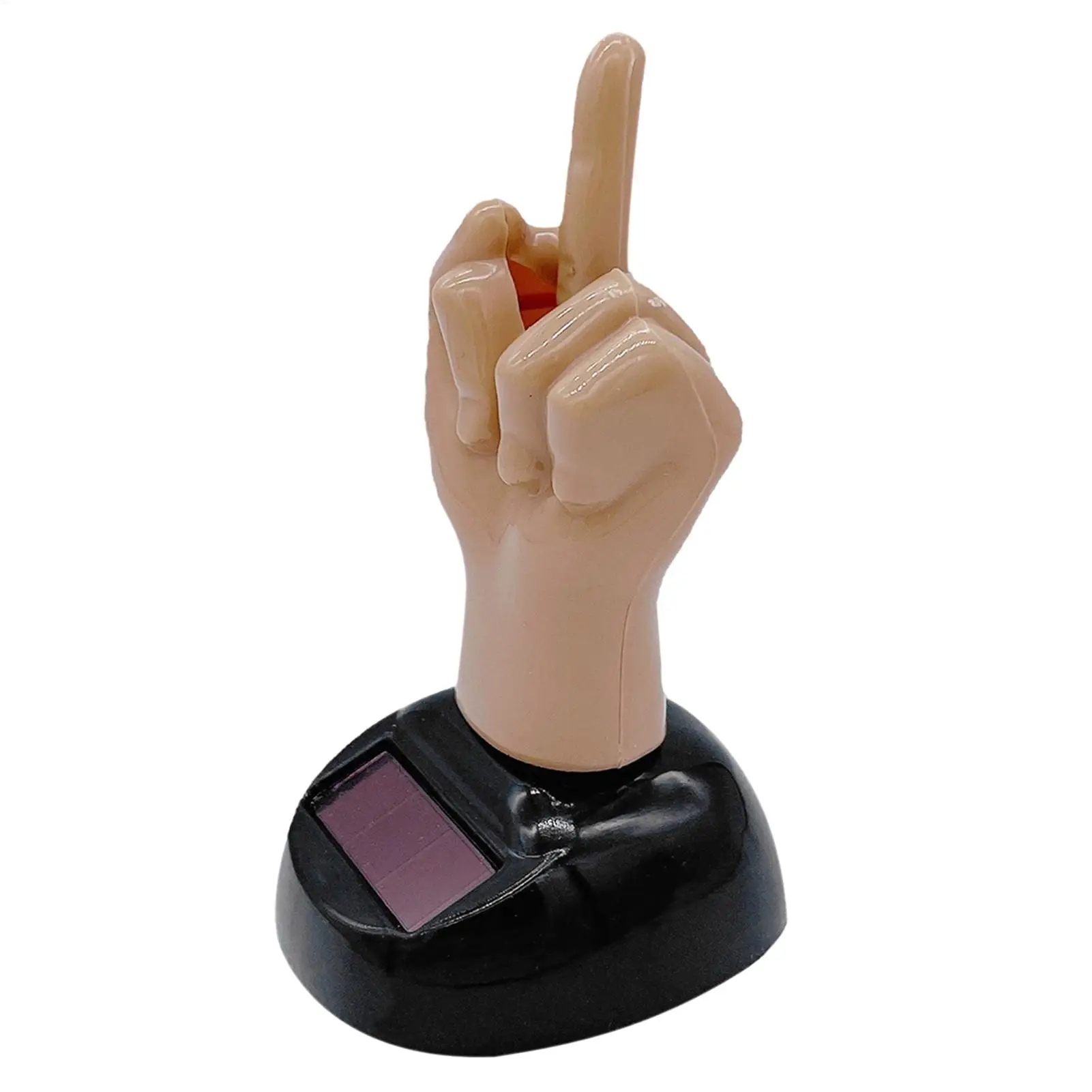new Solar Powered Mid Finger Shaking Car Dashboard Dancing Figure Toy Creative Car Bobbleheads Decorative Ornament