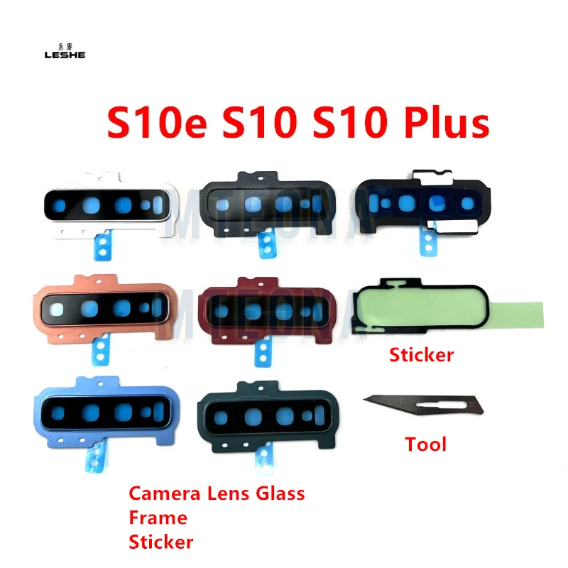 

For Samsung Galaxy S10e S10 Plus S10+ Repair Replace Back Camera Glass Lens Cover With Frame Holder Replacement Part