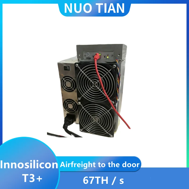 Usato Innosilicon T3 + Pro 67T(± 10%) Asic Btc Bitcoin Miner Mining Machine Hash Garantisce Solo Il 60 °