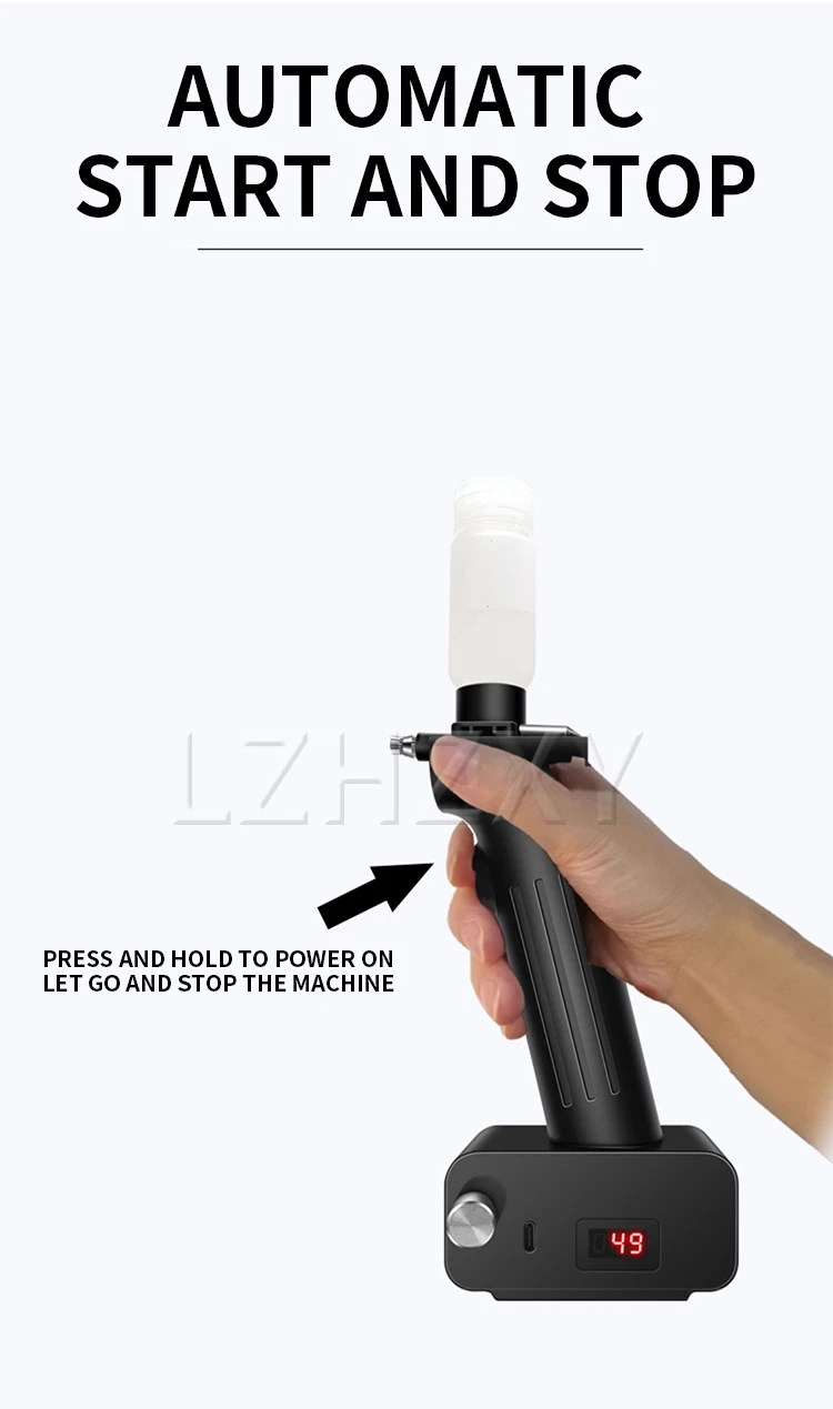 No-clean airbrush gun, model spray painting, air pump acrylic paint painting, po