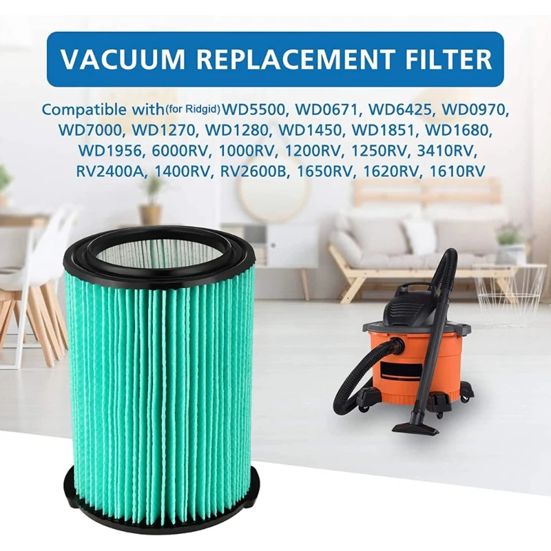 1pcs RIDGID VF4000 Washable Wet/Dry Vacuum Garage Shop Vac Pleated Filter vacuum  cleaner parts accessory