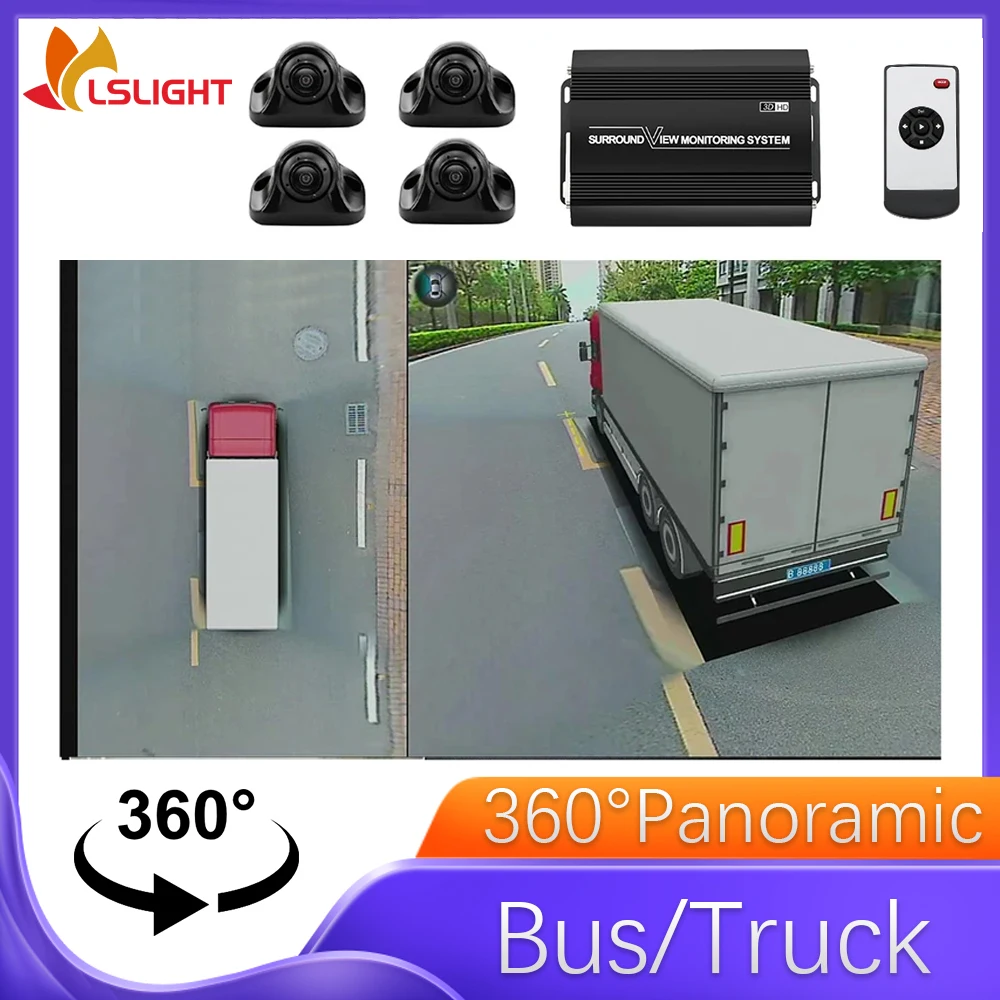 360° Camera 3D Panoramic Seamless System For Bus Truck