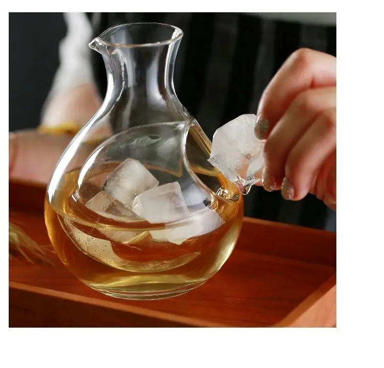 Description Picture 6 of itemJapanese Clear Crystal Ice Jug Lead Free Glass Wine Bottle Bar Whiskey Flask Sake Beer Cooler Wine Dispenser Carafe Decanter