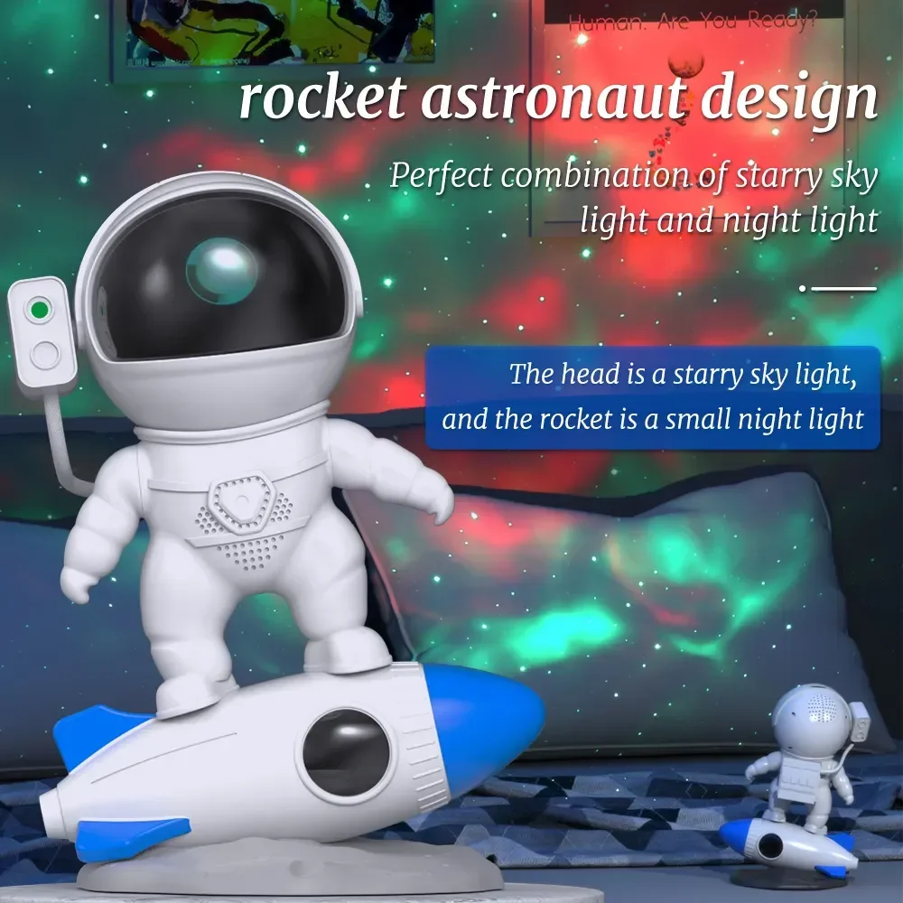 

2023 Galaxy Star Projector Starry Sky Night Light Astronaut Lamp Home Room Decor Decoration Bedroom Decorative Luminaires Gift