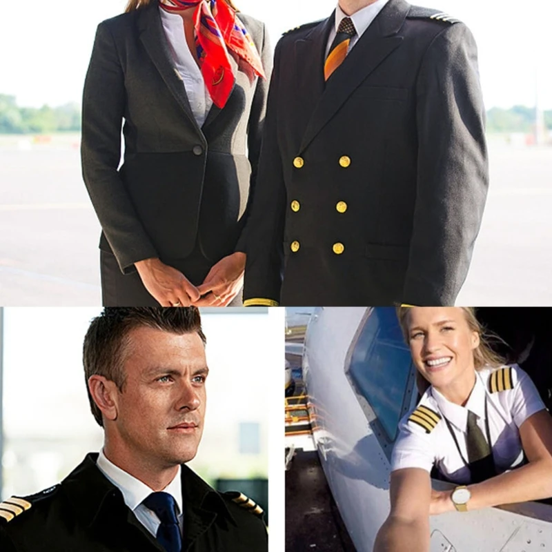 Captain Epaulettes Stripes Shoulder Accessory for Uniforms Drama Play Shoulder Board Jewelry