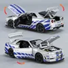 1:32 Nissan GTR R34 GT-R R35 Fast & Furious Alloy Car Model Sound and Light Pull Back Children's Toy Collectibles Birthday gift 2
