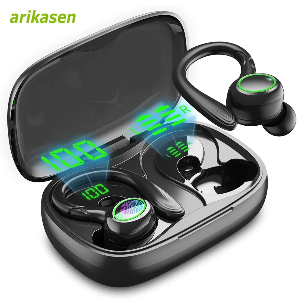 5.3 Cuffie Bluetooth wireless Cuffie con gancio auricolare con microfono Riduzione del rumore Auricolari TWS Auricolari audio HIFI_voghion.com