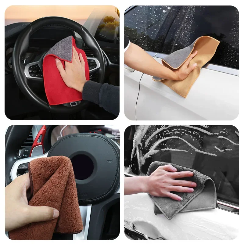 car wash towel Suede Car Wash Towel Microfiber Cleaning Rag Cloth 1Pcs For Mercedes Benz AMG W206 W204 W205 W212 W213 W221 W223 GLE GLS CLS GLC