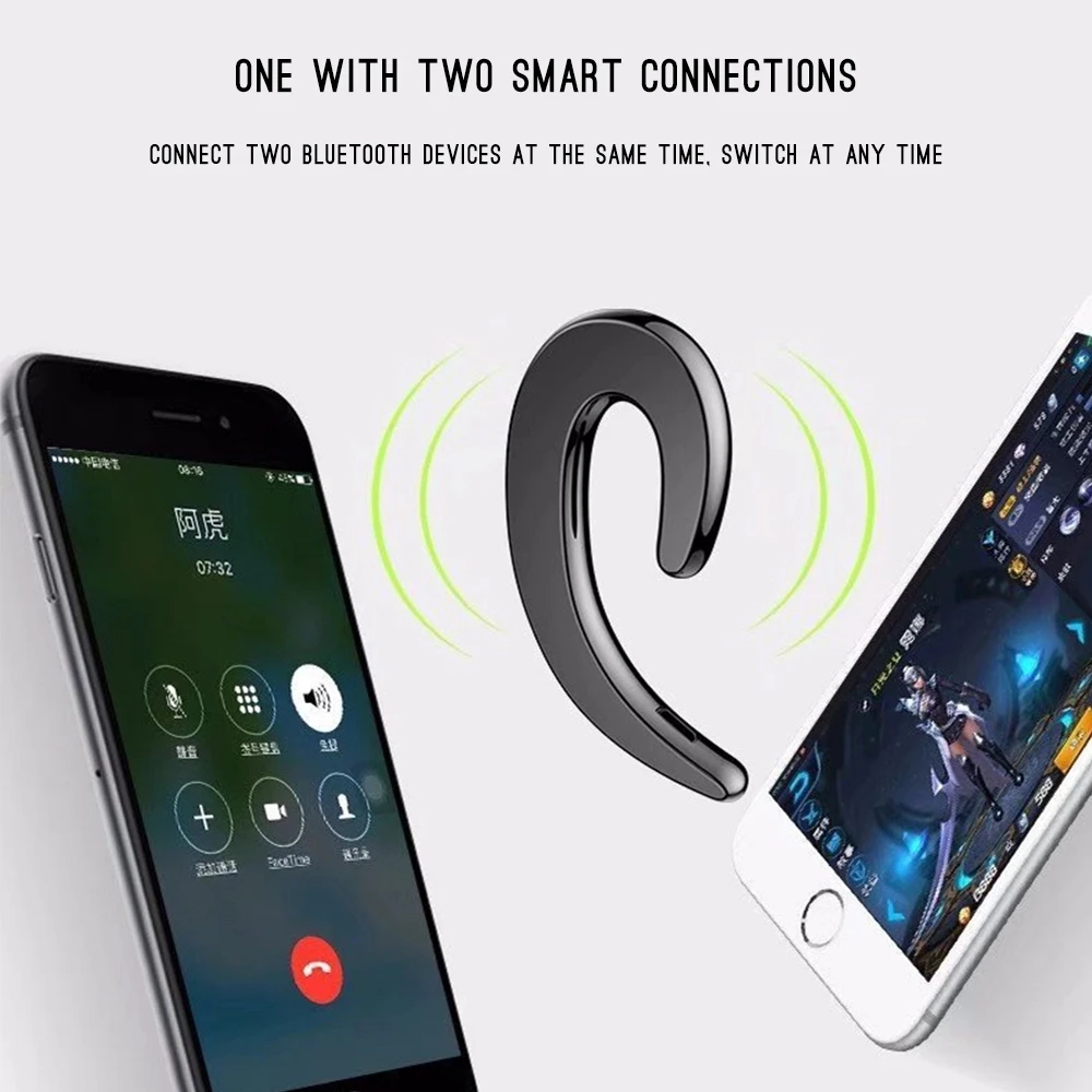 Universal Bone Conduction Earphone Wireless Bluetooth 4.2 Sports Stereo Headset For Laptop Tablet For Xiaomi For Iphone 7 8 X