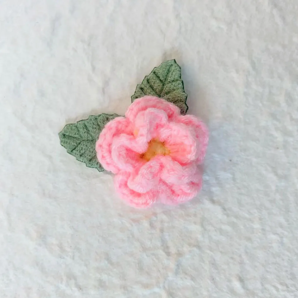 멀티 컬러 크로 셰 뜨개질 장미, DIY 브로치 나비 넥타이 헤어 액세서리 의류 모자 신발 장식 재료 공예 용품 봉제