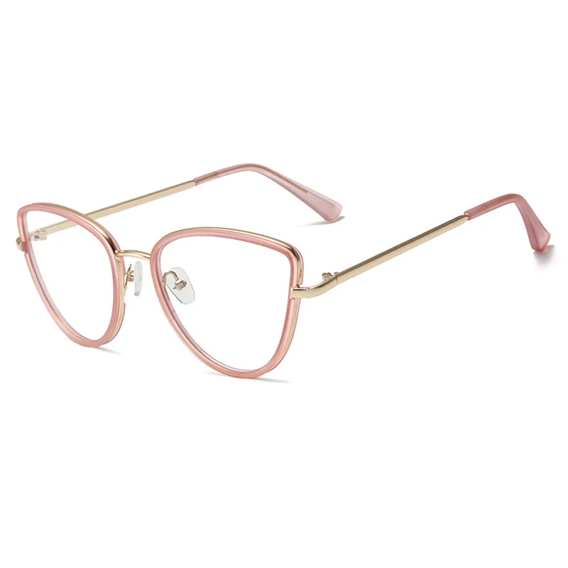 

New Cat Eye Women Eyepiece Female Anti Blue Light Glasses Eyewear Ladies Eyeglasses Clear Lens