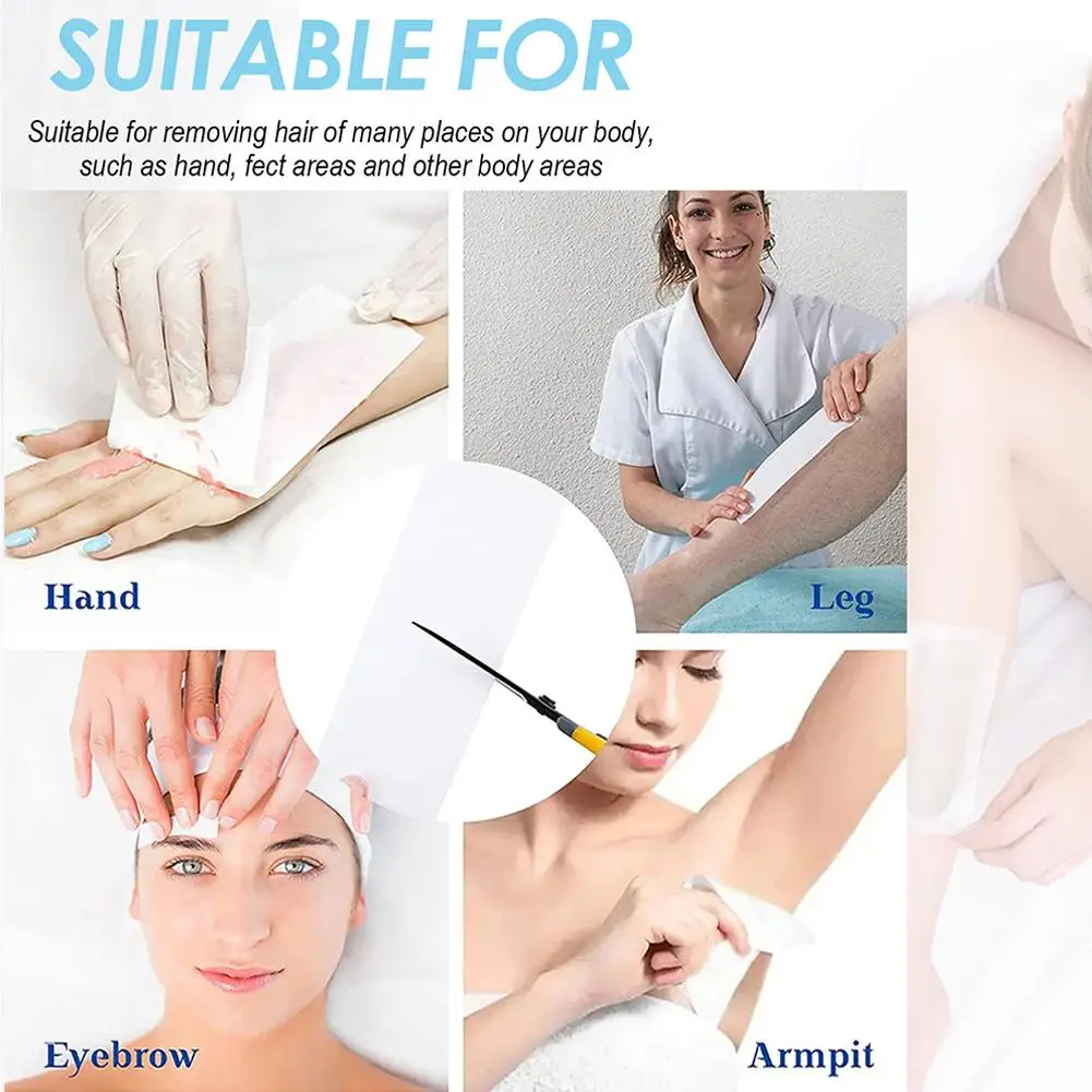 High Quality 50/100/20PCS Nonwoven Body Cloth Hair Rolls Paper Removal Remove Strip Wax Wax Epilator Hair Wholesale Paper K2W0 5