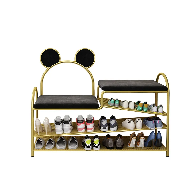 

Shoe Changing Stool Household Shoe Cabinet Stool Integrated Cushion Soft Bag Entrance Stool Footstool
