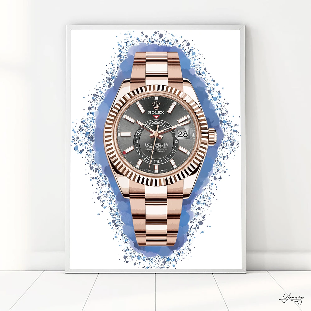 Brand Name Watches Canvas Wall Art Print Poster Air King Oyster Perpetual Decorative Mural Home Watch Store Decor Gift