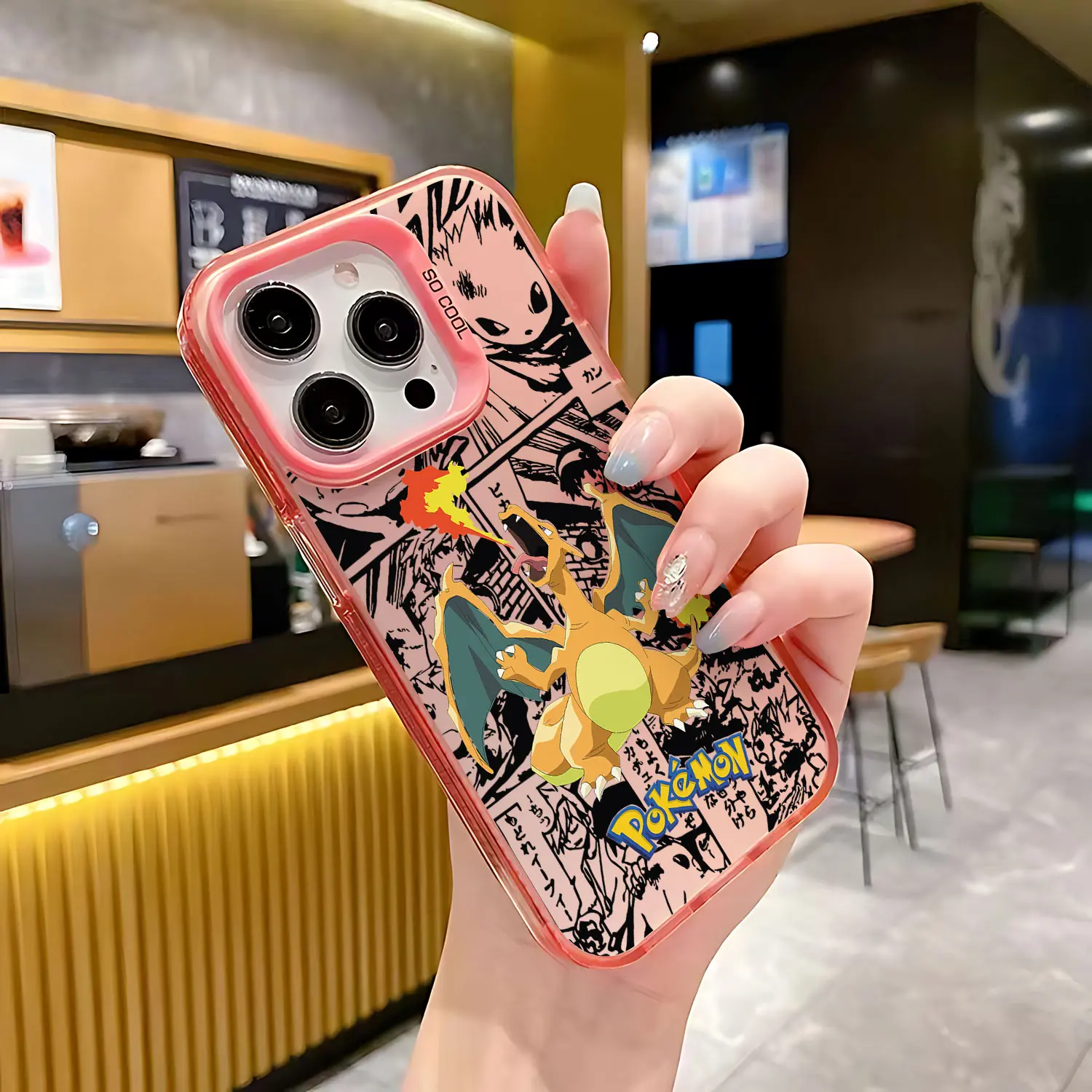 thumbnail image 1 of Funda de teléfono de Anime a prueba de golpes para iPhone, carcasa trasera mate de caramelo para iPhone 15, 14, 13, 12, 11 Pro Max, X, XR, XSMAX, 8, 7 Plus, 1 of 5