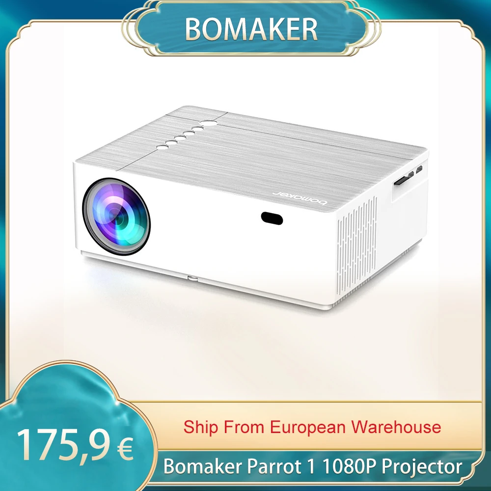 Bomaker Parrot 1 Native 1080p Projector 300 Ansi Lumens1080p Projector
