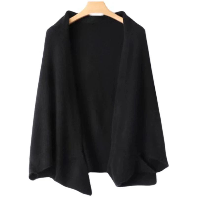 Cashmere Cape Draped Over Women's   Knitted Warm Jacke New Dual-purpose Scarf for Autumn and Winter 2