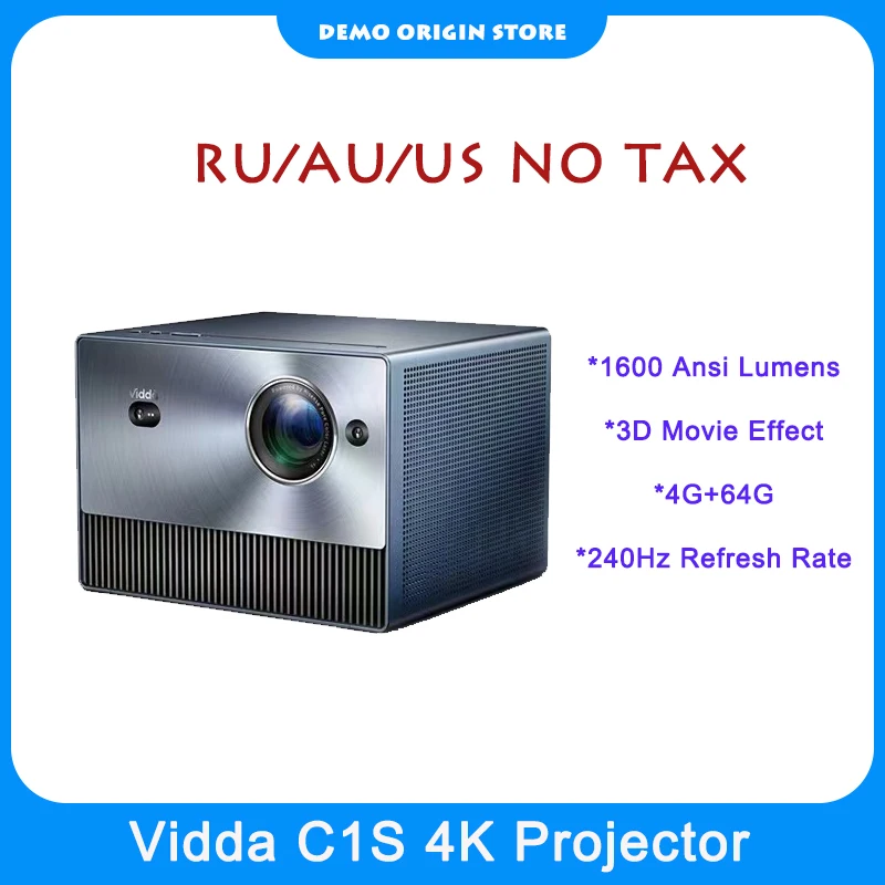 Vidda C1S 4K 트리플 레이저 3D 프로젝터, MEMC HDR, 3840x2160 비디오 비머, 240Hz 1600Ansi 루멘 프로젝터, 홈 시네마