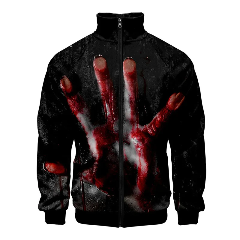 thumbnail image 1 of Chaqueta con estampado 3D de calabaza de Halloween para hombres y niños, camisetas de manga larga con personalidad, chaquetas de calle de gran tamaño con cremallera, abrigo, ropa, 1 of 5