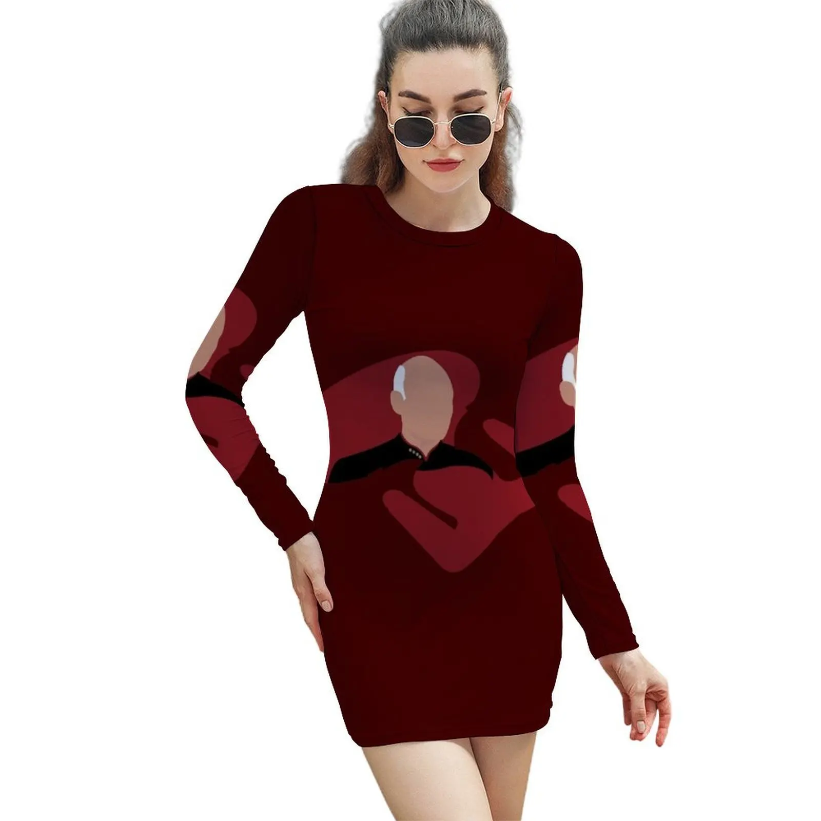 

The Captain Long-Sleeved Sheath Dress Woman clothes prom clothes