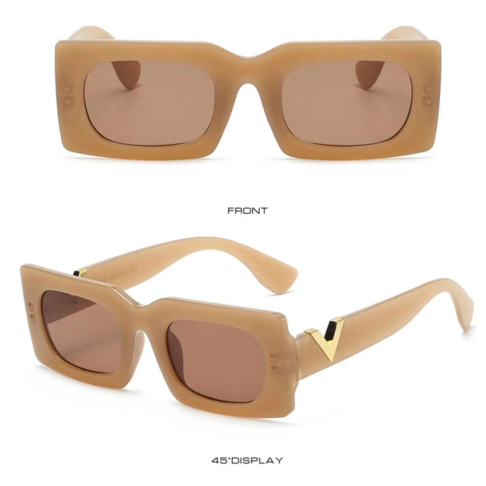 

Small Square Anti UV Sunglasses Unbreakable Trendy UV Sun Protection Eyewear Outdoor Eyewear for Women