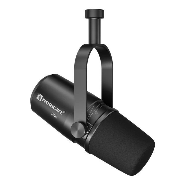 Relacart PM1 Dynamic Microphone Podcast XLR Micro for Studio Vocal