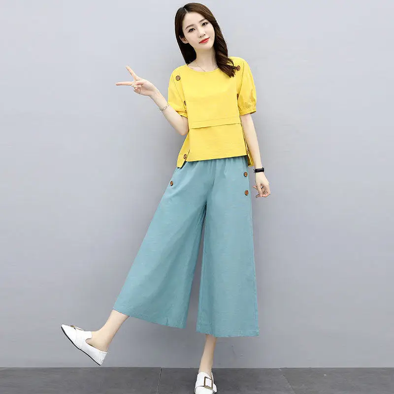 Sports Suit Women Suit Summer Short-Sleeved Jogging Two-Piece Sets