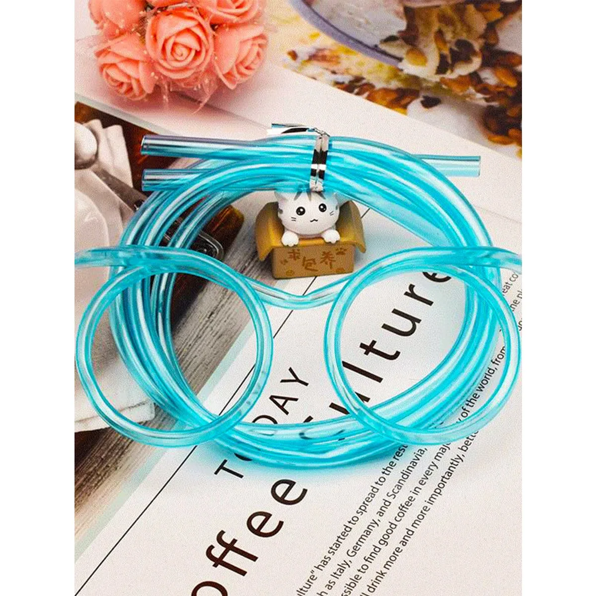 1Pcs Straw Glasses Funny Soft PVC Glasses Flexible Drinking Straws Kids Party Supplies Bar Supplies Creativity Toy Kids Gift