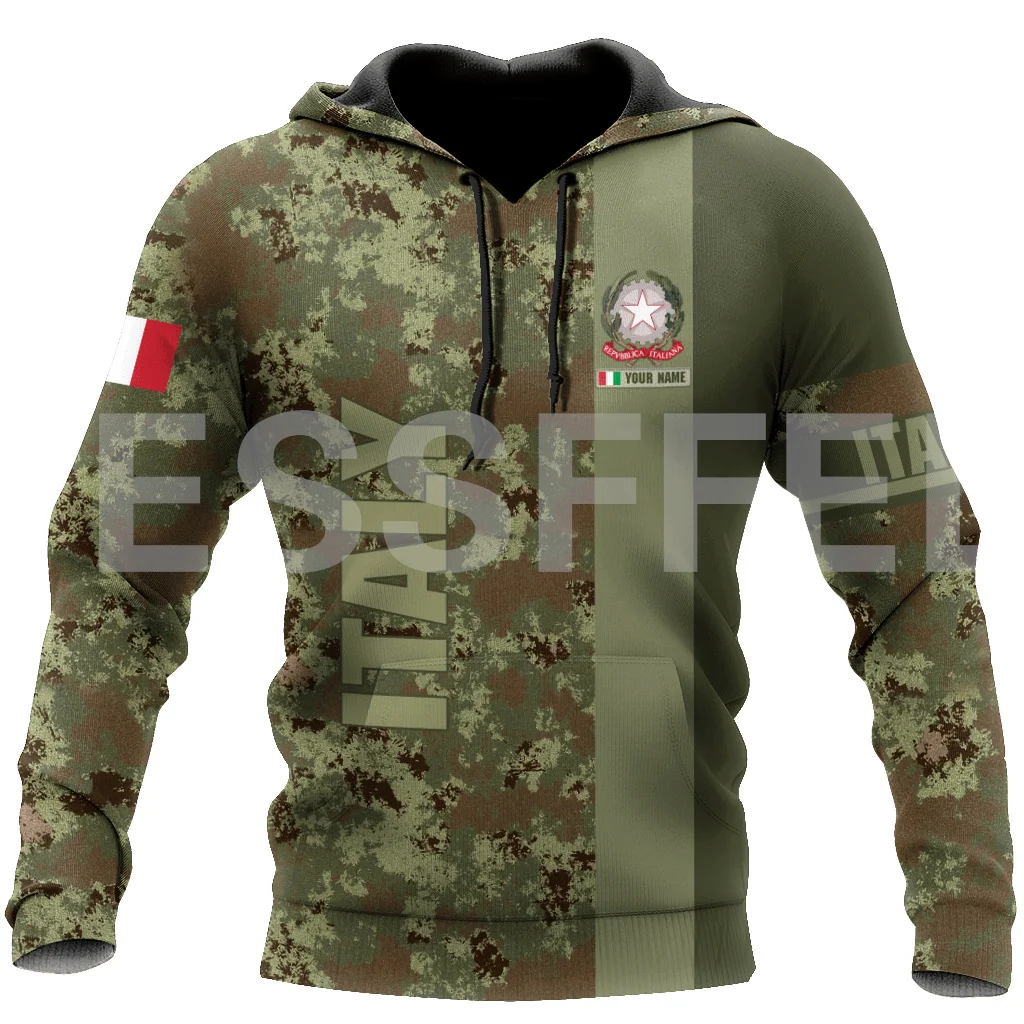 

NewFashion Custom Name Italy Army Camo Country Flag Retro Vintage Pullover Tracksuit 3DPrint Harajuku Jacket Casual Hoodies X1