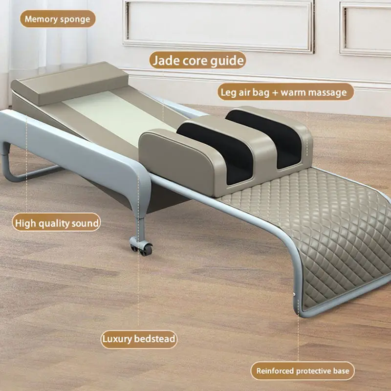 UKLife Home Office Aluminum Alloy Hot compress Massage Bed Hot Moxibustion Leg Airbag Luxury Massage Chair Massage Sofa 4