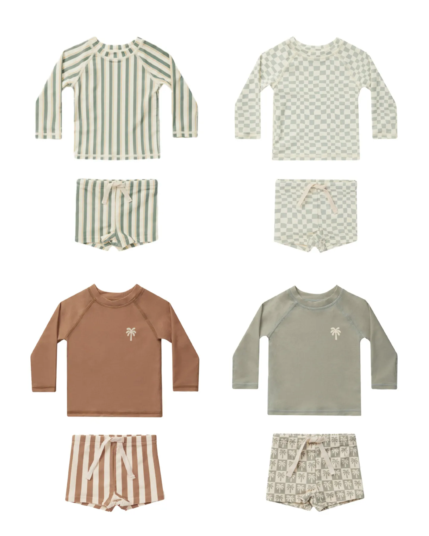 deer jonmi Baby Boys Summer New Swimwear Sets Long Sleeve Tops Printed Shorts 2pcs Beach Vacation Toddlers Kids Swimsuit Outfits