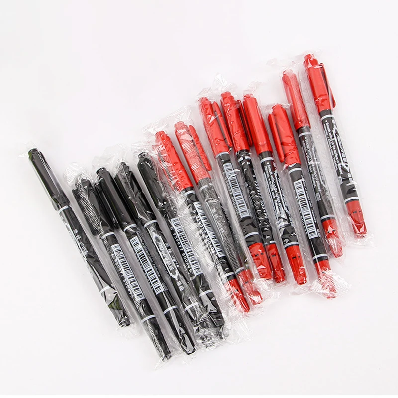 10개 영구 아트 마커 펜, 세밀한 끝, 방수 잉크, 얇은 팁, 굵은 팁, 검정/파랑/빨강 잉크, 0.5mm-1mm, 세밀한 색상 마커 펜