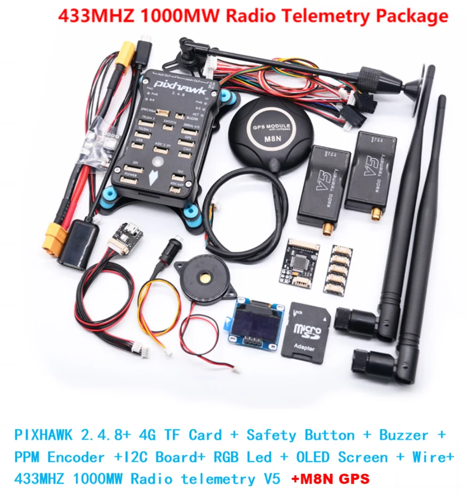 Pixhawk PX4 PIX 2.4.8 32 Bit Flight Controller Autopilot with 4G SD Safety Switc