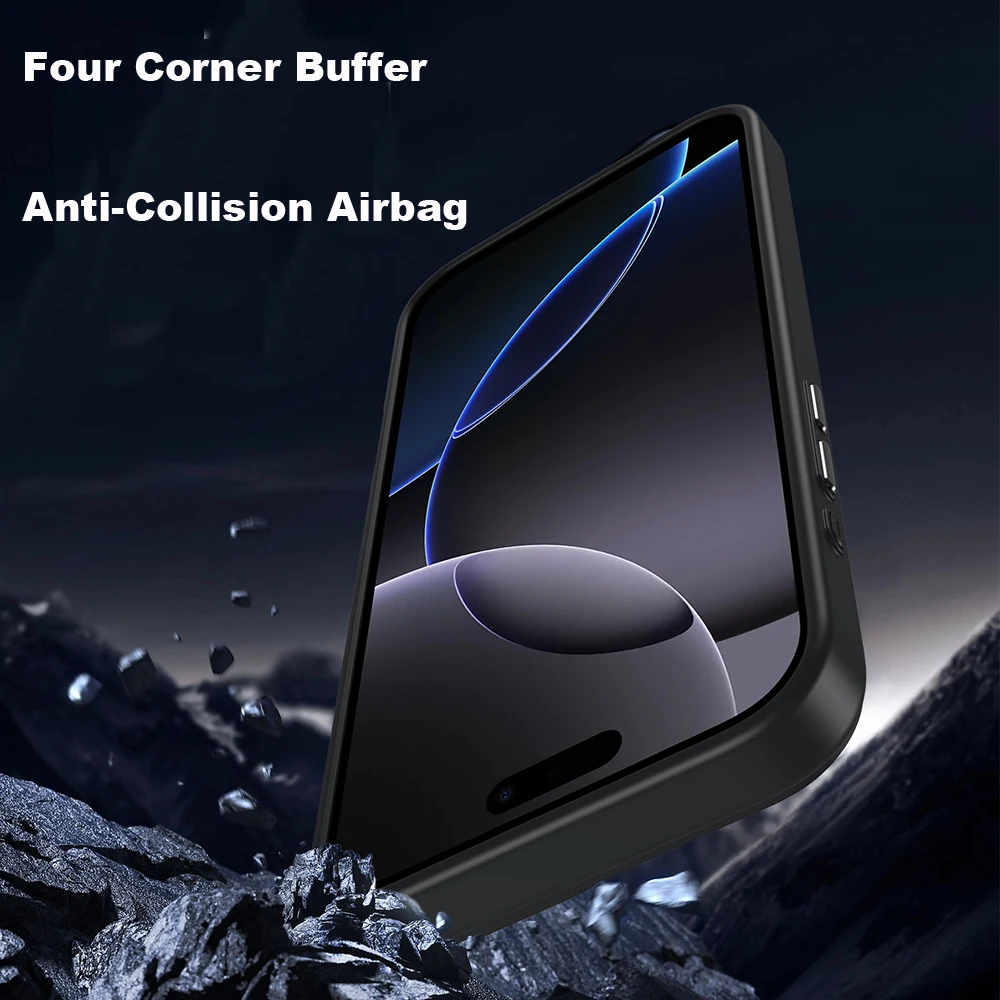 Luxury HD Transparent Shockproof Bumper Case with Magsafe-Compatible Charge Back Cover