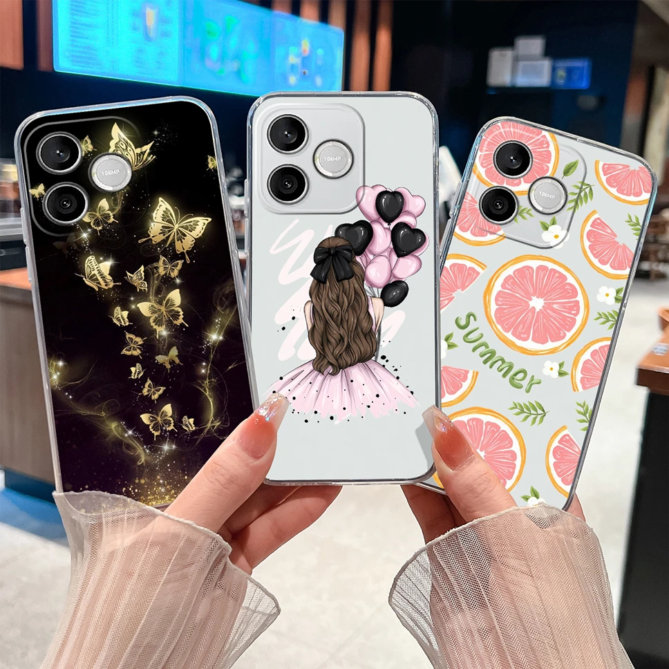 Refreshing Lemon Transparent Shockproof Soft TPU Silicone Phone Case