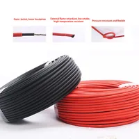 Câble d'extension de panneau solaire 1-10M, 16 10 6 4 2.5 1.5 mm2 6/8/10/12/14/15/16AWG, noir et rouge avec connecteur de fil solaire PV 2