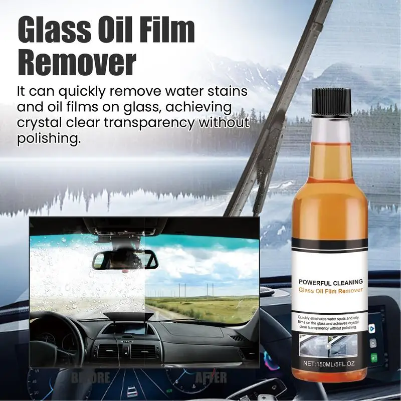 

Professional 150ml Auto Window Cleaning Oil Film Remover Powerful Glass Washing Agent With Towel Sponge car accessories