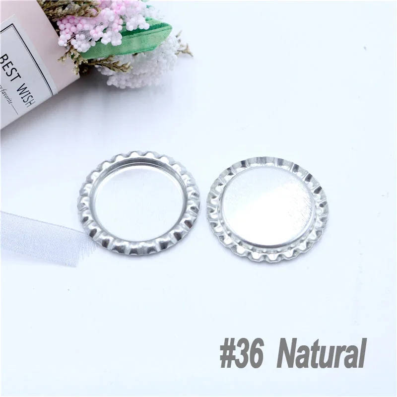 Colored Round Flattened Bottle Caps Flat Bottlecaps for DIY Hairbow Crafts Hair Bows Necklace Jewelry Accessories 15pcs 25mm jewelry making supplies doll handmade accessories