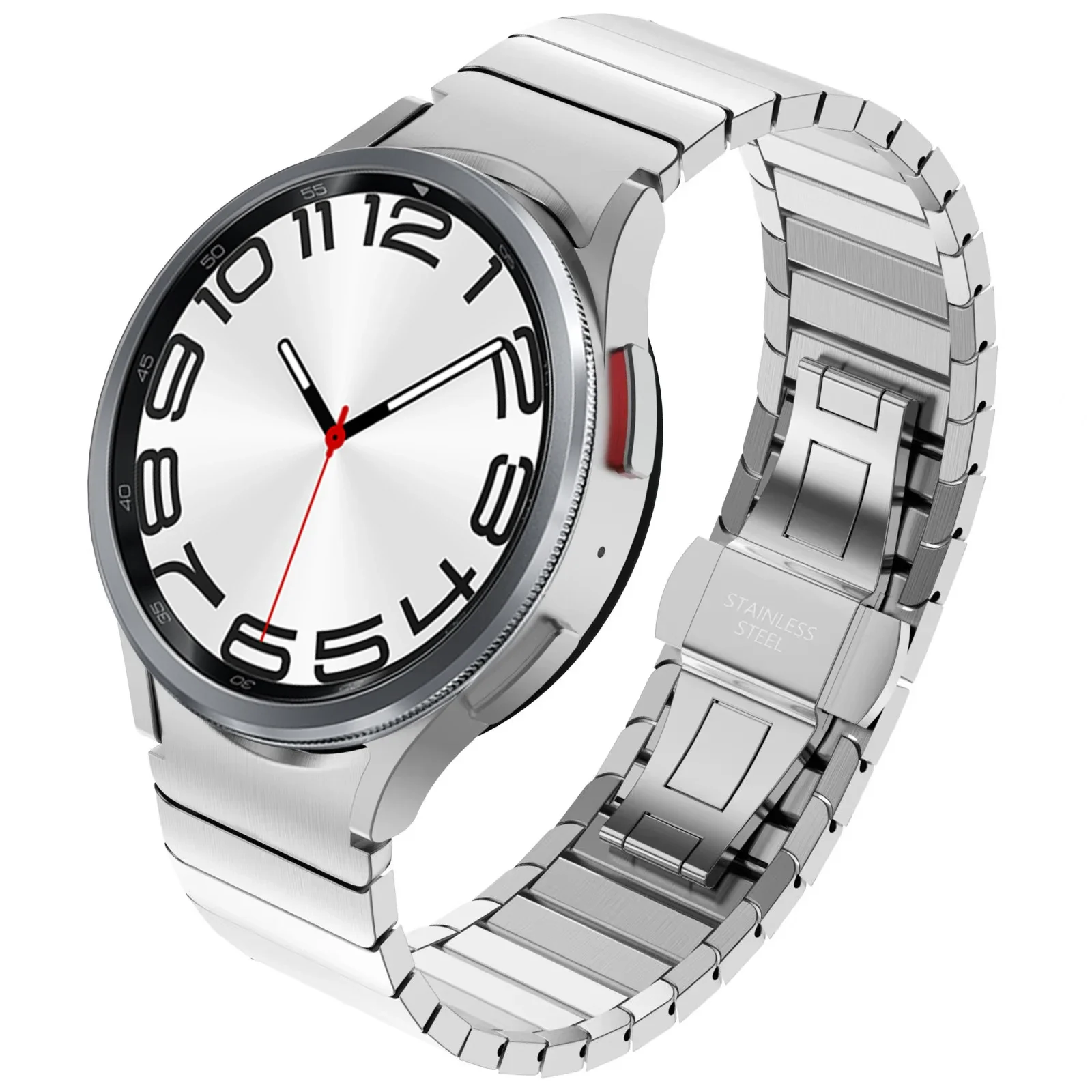 No Gap Metal Link Strap For Samsung Galaxy Watch 6/4 Classic 47mm 46mm 43mm Bracelet Wristband Galaxy Watch 6/5/4 40mm 44mm Belt