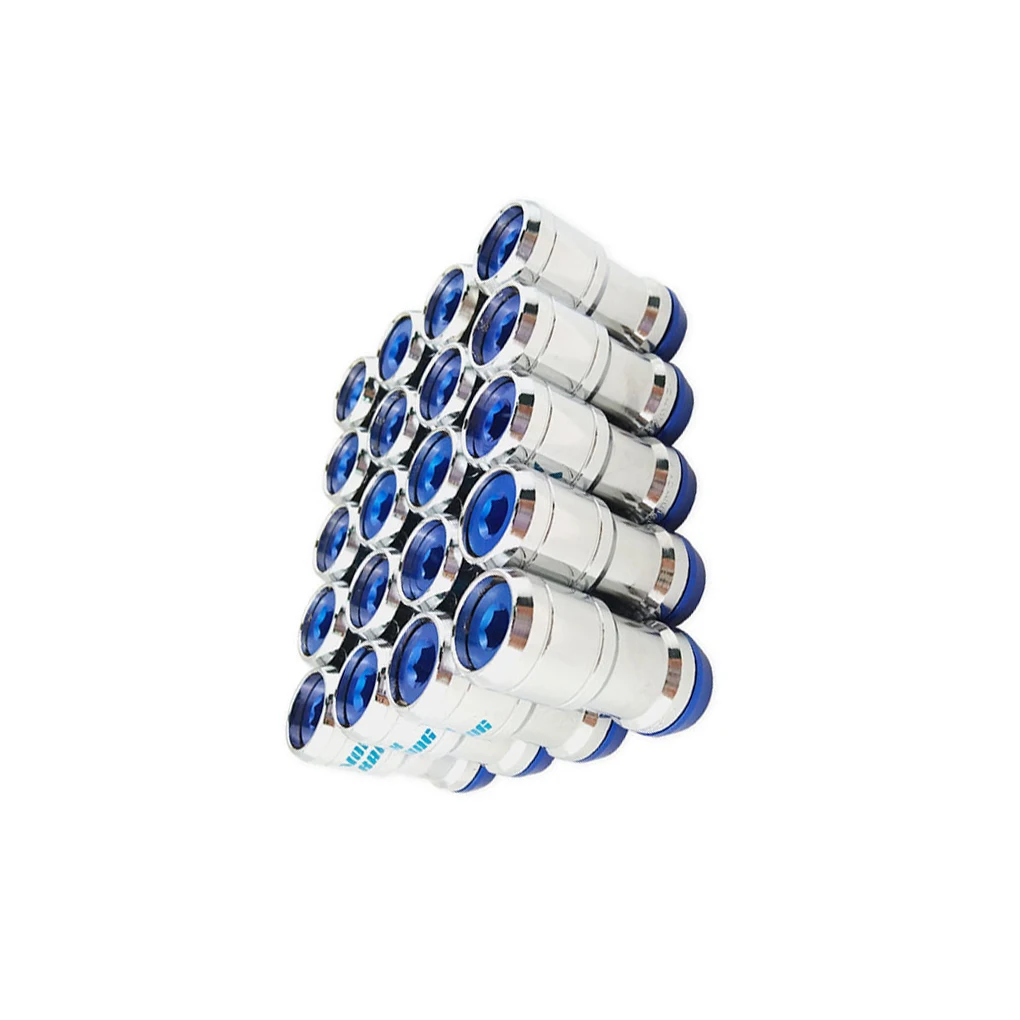 20 Pieces Car Wheel Lock Lug Nut Solid Color Tire Screw Accessories