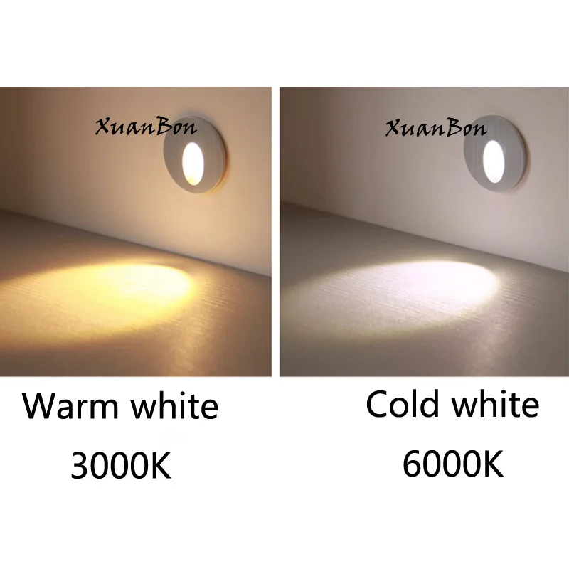 Recessed Wall Sconce Lamp Led Stair Lighting Interior Step Light 1W 3W Aluminum Nightlights for Bathroom AC110V/220V DC12V 6