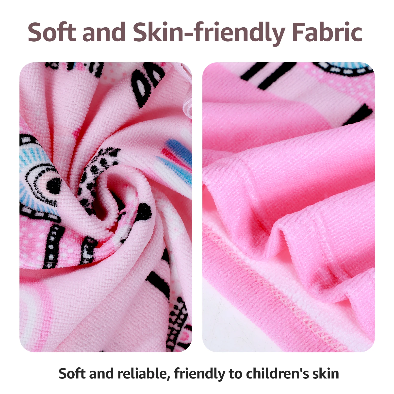 Cartoon Printing Bathrobe Baby Bath Towel Girls Unicorn Beach Towel Boy Shark Dinosaur Bath New Kids Hooded Cape Sleepwear