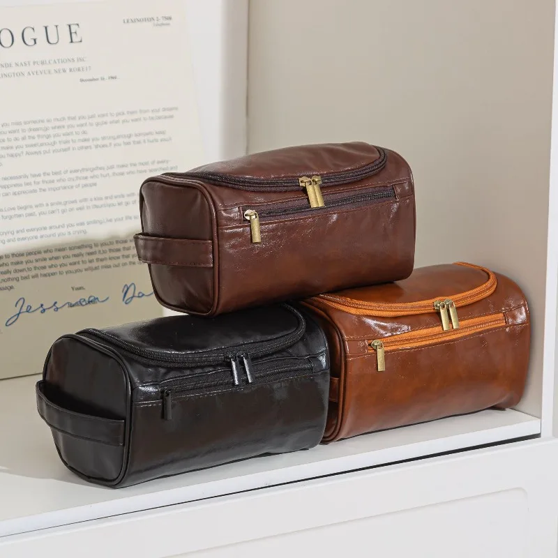 Luxury Leather Hanging Toiletry Bag