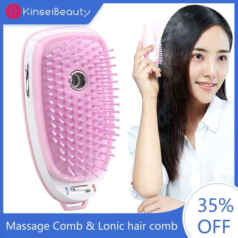 Electric Hair Comb Brush Ionic Hair Straightener Brushes Usb Recharging