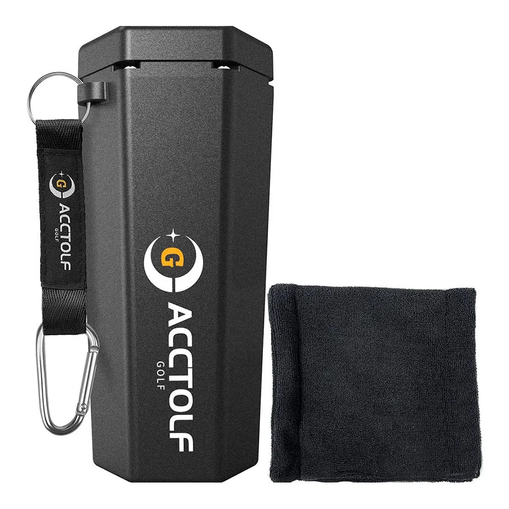 Portable Golf Ball Washer with Towel - Reusable Cart Holder & Cleaner Accessories Gift Set