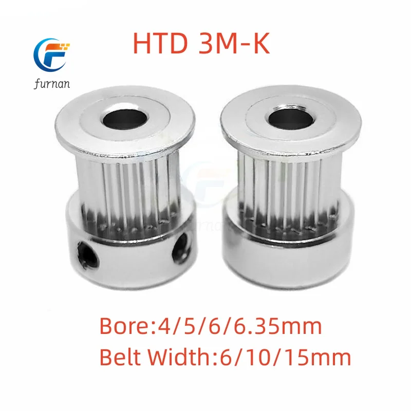 

K Type 12 Teeth 3M Timing Pulley Bore 4mm 5mm 6mm 6.35mm for 6mm 10mm 15mm Belt Used In Linear Pulley Polia HTD 3M