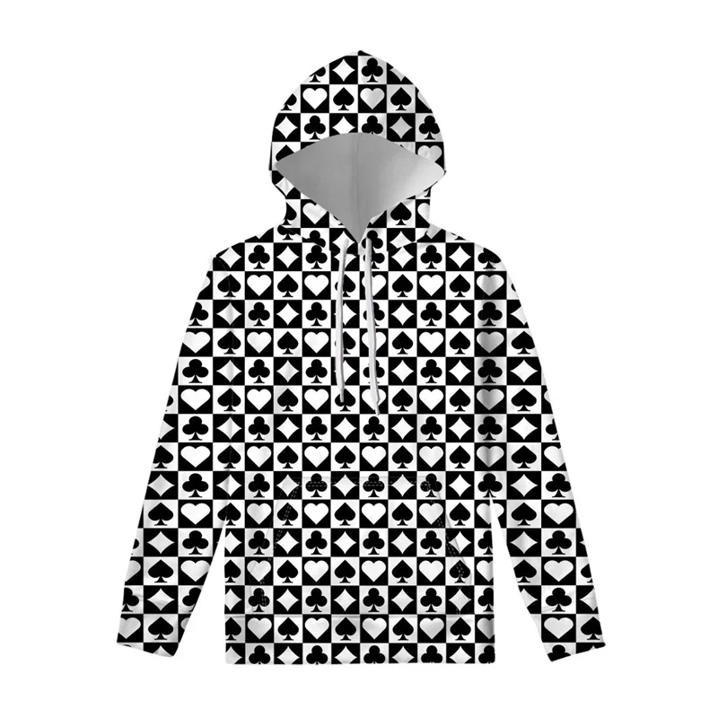 thumbnail image 1 of Sudadera con capucha con estampado 3D de naipes para hombre y mujer, jersey con estampado de póquer a la moda, sudadera con capucha de gran tamaño para primavera y otoño, 1 of 5