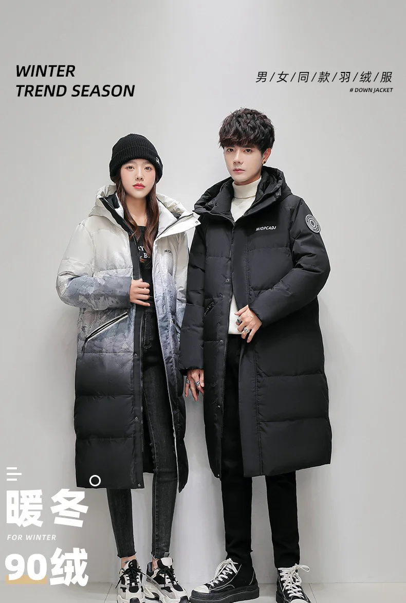 Winter Mens Down Parkas High-quality -30 Outdoor Snowfield Down Jackets Long Male White Duck Thicked Warm Hooded Jacket Coat