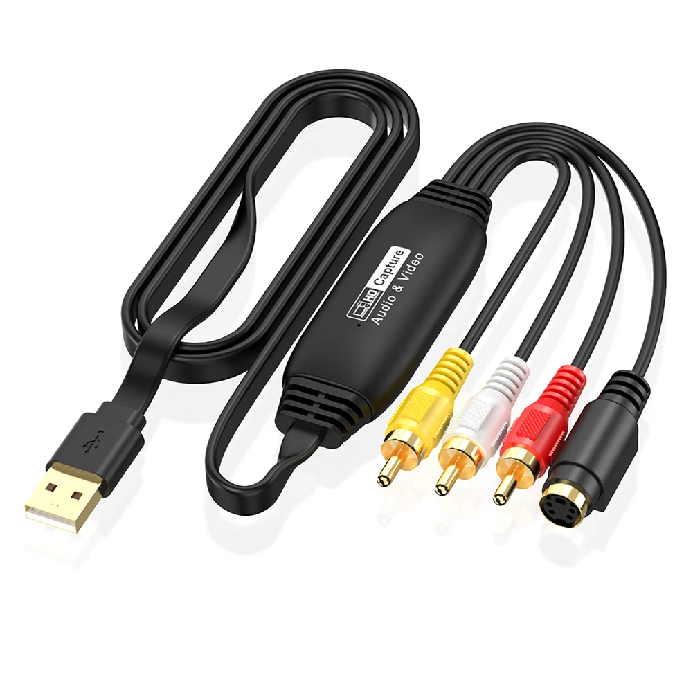 USB Video Capture Card VHS VCR TV DVD Audio Capture Adapter Card USB To AV Video Adapter for Mac/PC video capture card